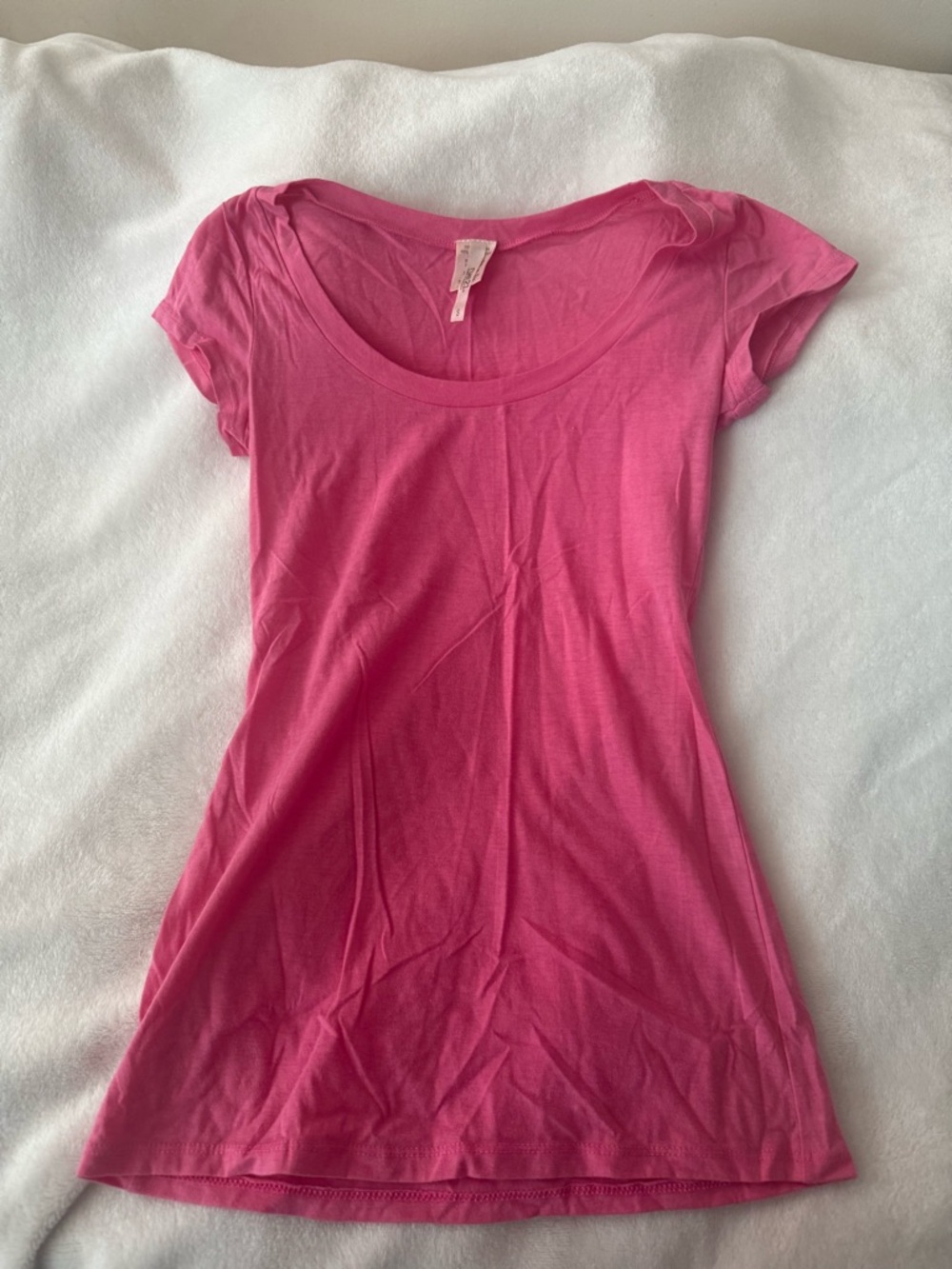 Rue21 Hot Pink Scoop Neck Short Sleeve Tee